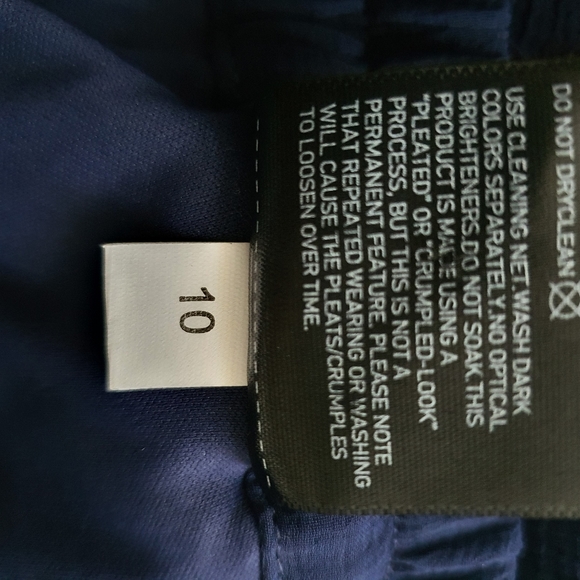 Uniqlo Blue Pleated Midi Skirt Size 10 - Picture 4 of 7